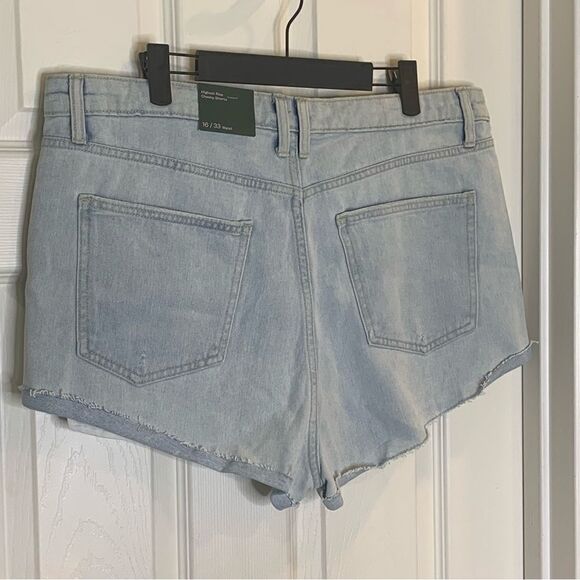 Wild Fable Highest Rise Cheeky Shorts Size 16 Light Denim Wash - Picture 4 of 10